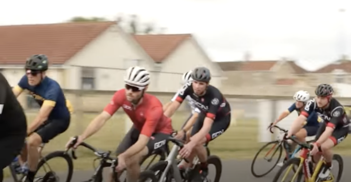 Group of cyclists