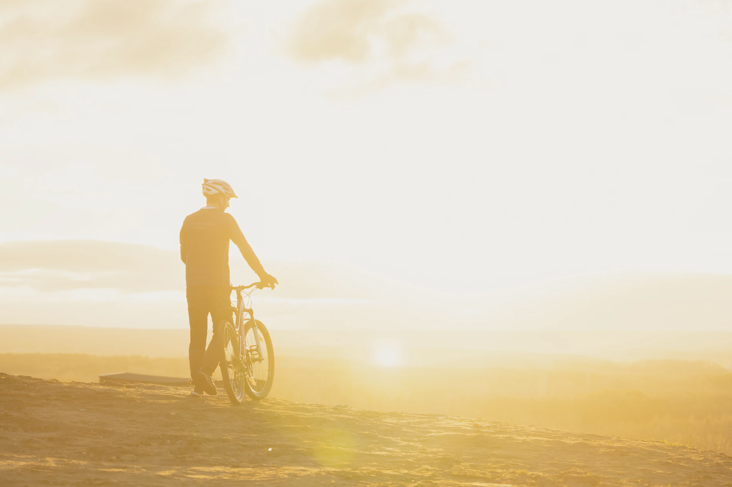 Cyclist at sunset