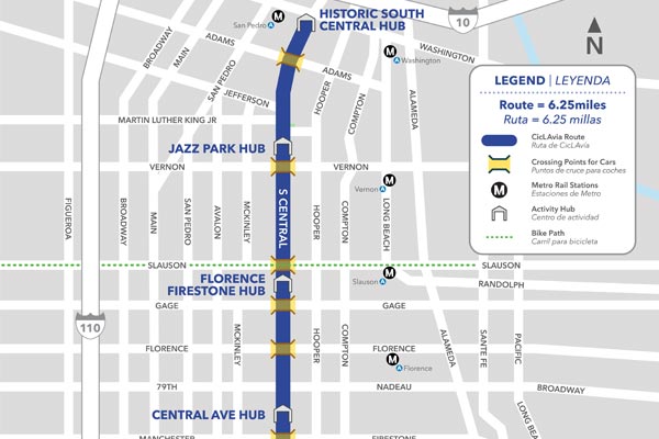 Ciclavia Map