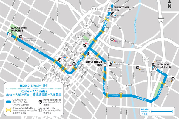 Ciclavia Map